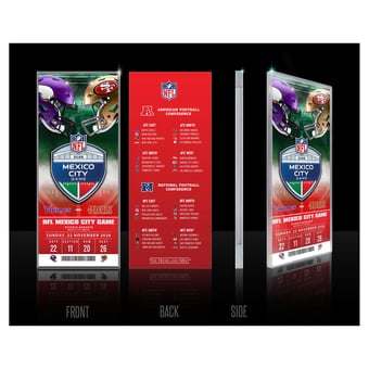 Highland Mint Minnesota Vikings vs. San Francisco 49ers Mexico 2026 International Games Week Acrylic Ticket