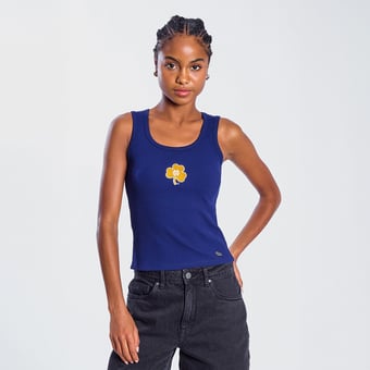 Women's Hype and Vice  Navy Notre Dame Fighting Irish Primary Logo Ribbed Tank Top
