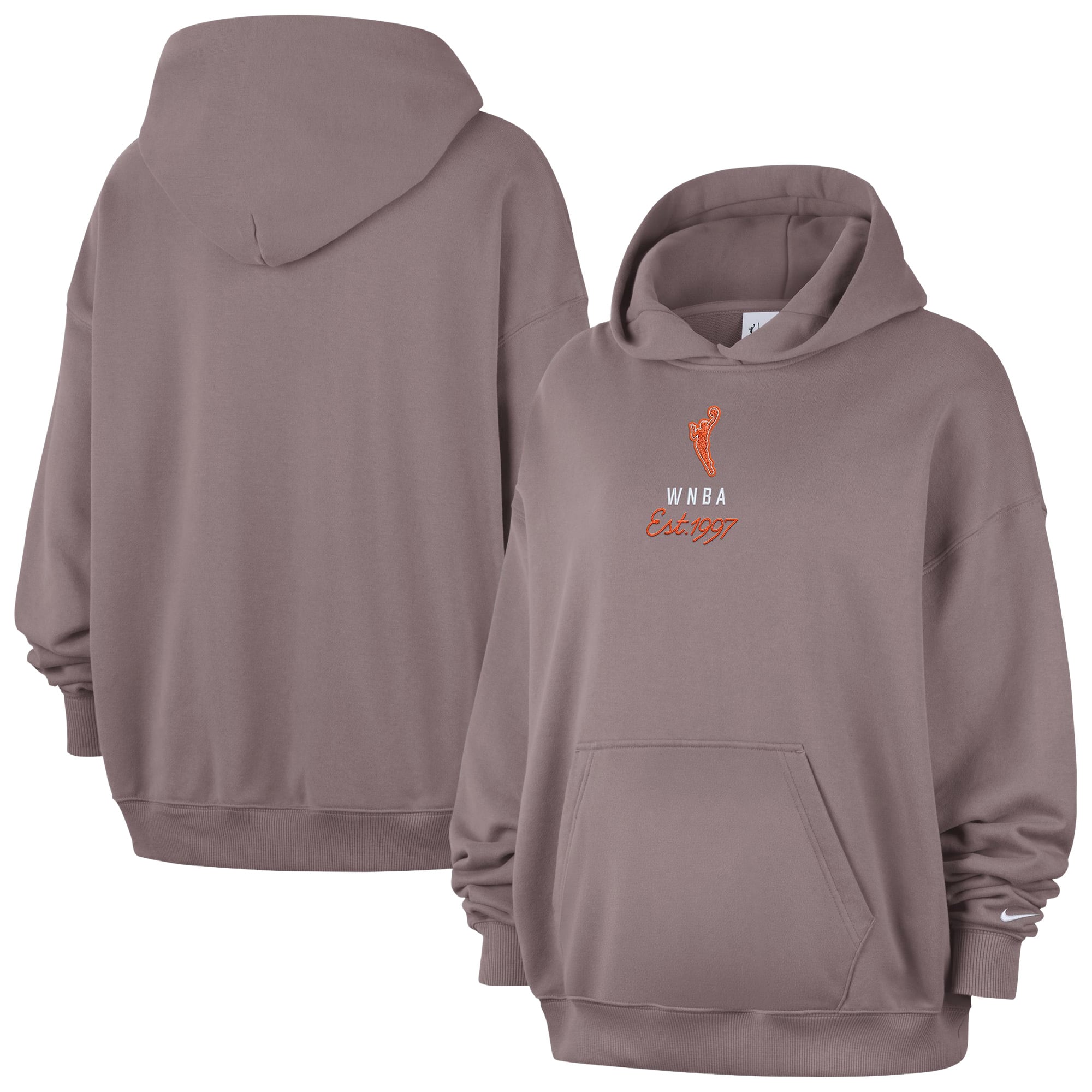 Women's Nike Brown WNBA Gear Studio Fleece Oversized Pullover Hoodie