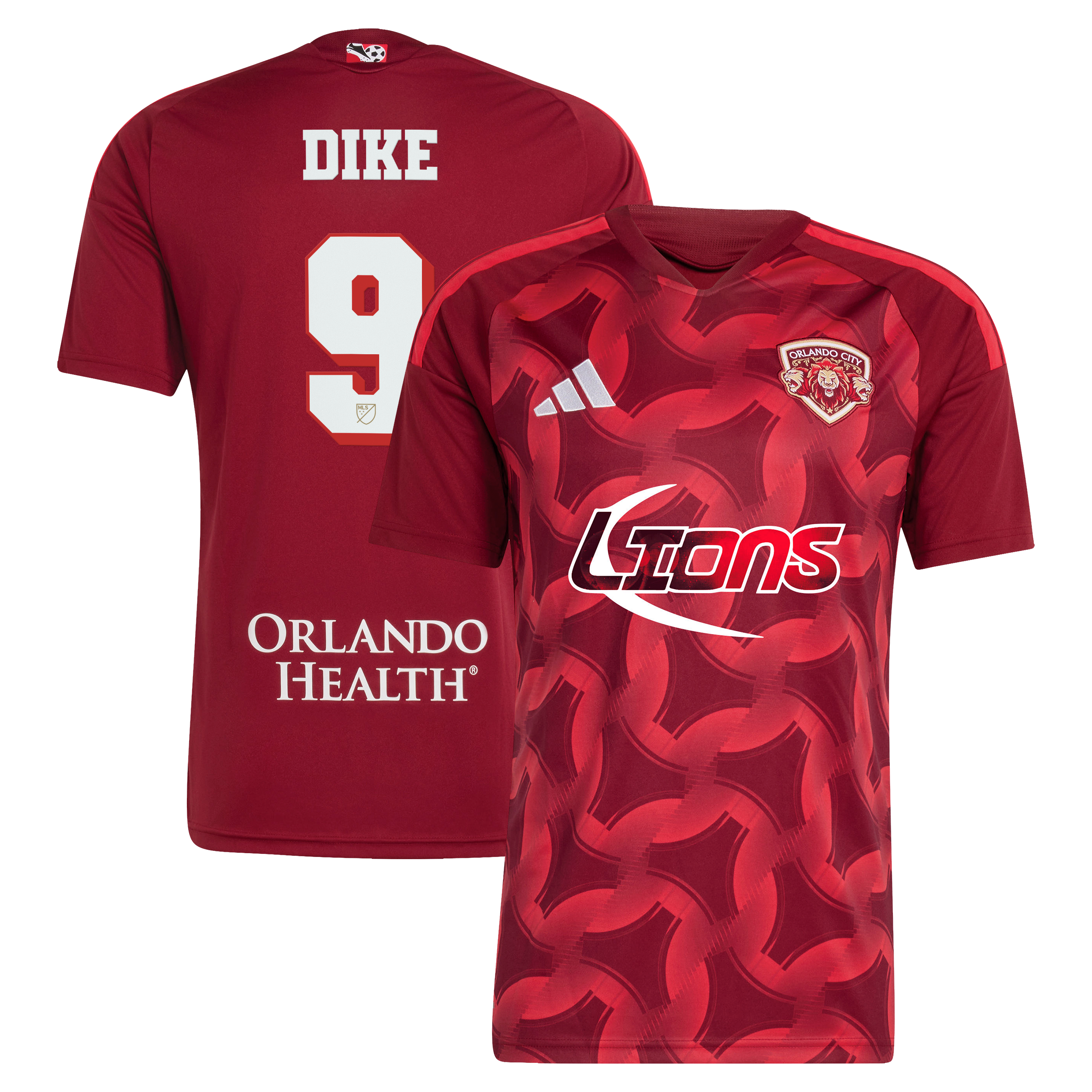 Men's adidas Daryl Dike Red Orlando City SC 2026 Archive Replica Jersey