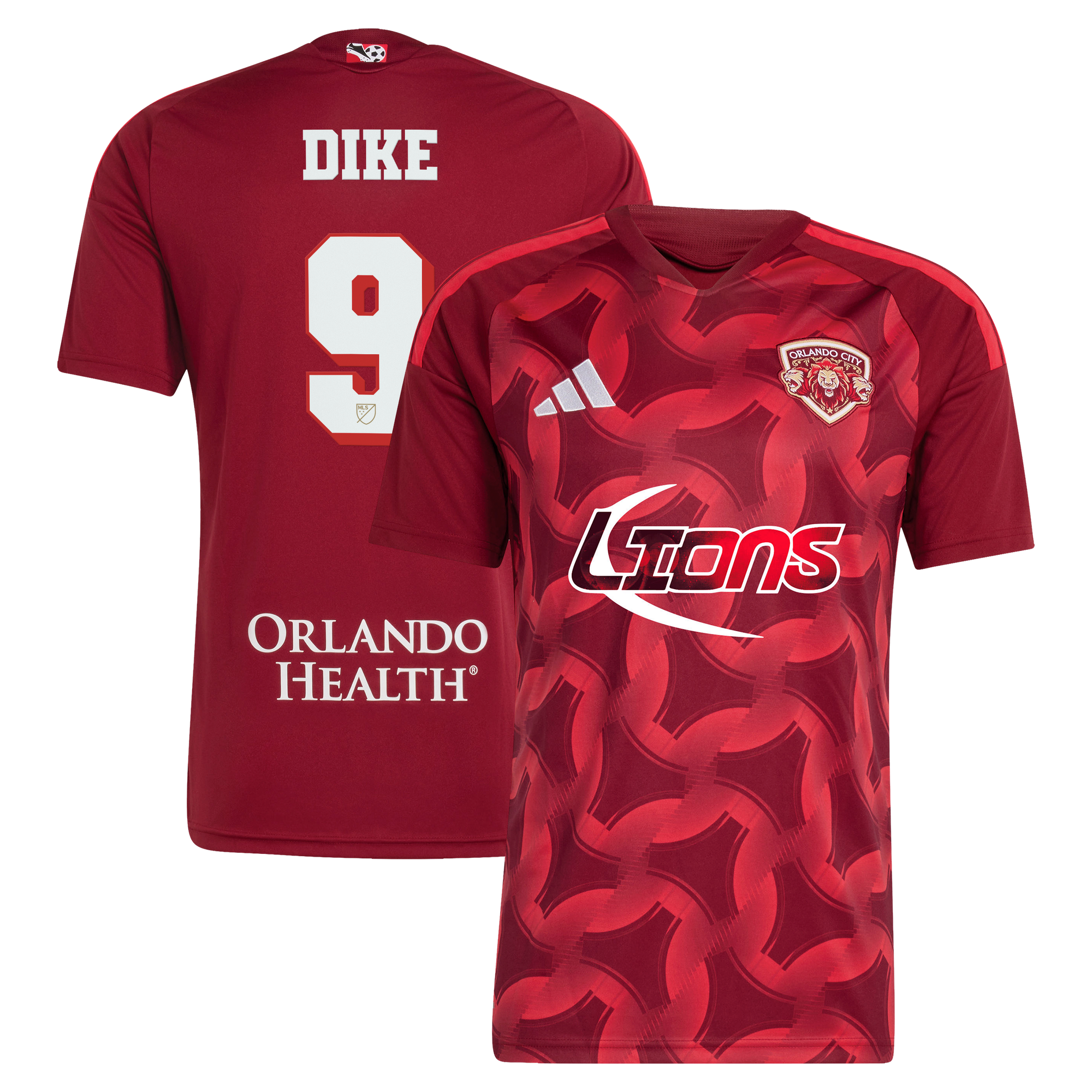 Men's adidas Daryl Dike Red Orlando City SC 2026 Archive Replica Jersey