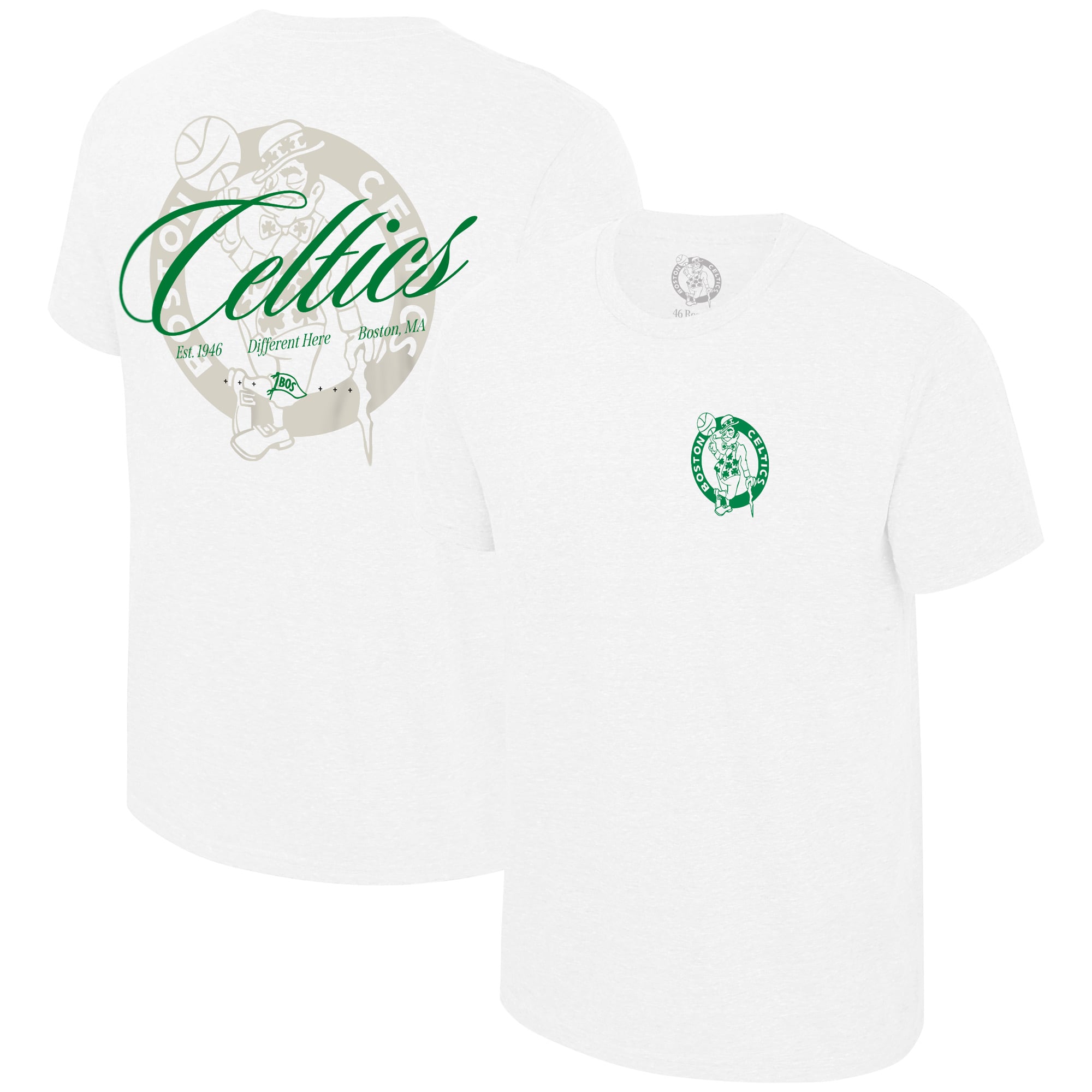 Unisex Stadium Essentials White Boston Celtics '46 Reserve Tri-Blend T-Shirt