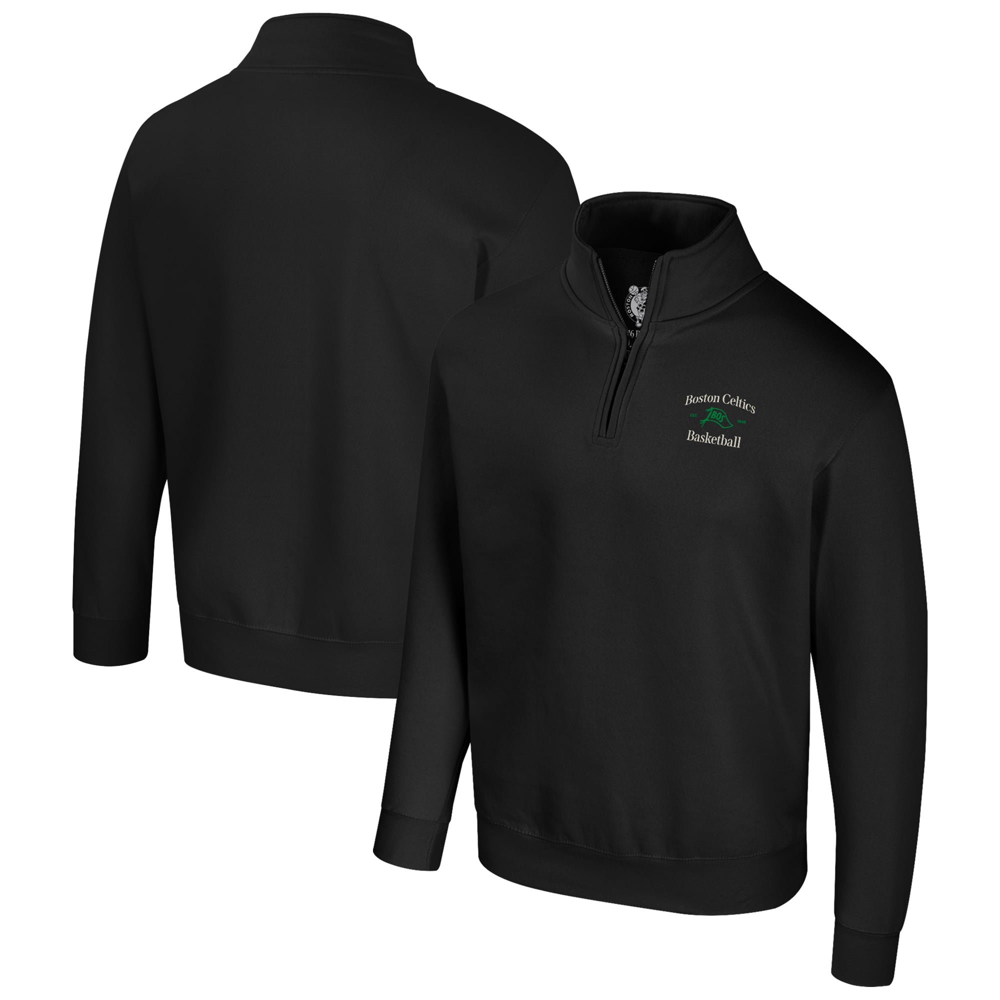 Unisex Stadium Essentials Black Boston Celtics '46 Reserve Quarter-Zip Top