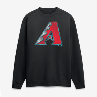 Men's Black Arizona Diamondbacks  Metallic Mascot Sweatshirt