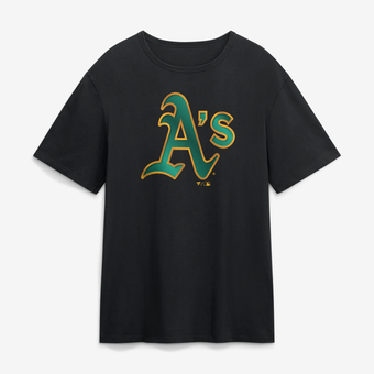 Men's Black Athletics  Metallic Mascot T-Shirt