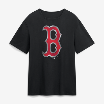 Men's Black Boston Red Sox  Metallic Mascot T-Shirt