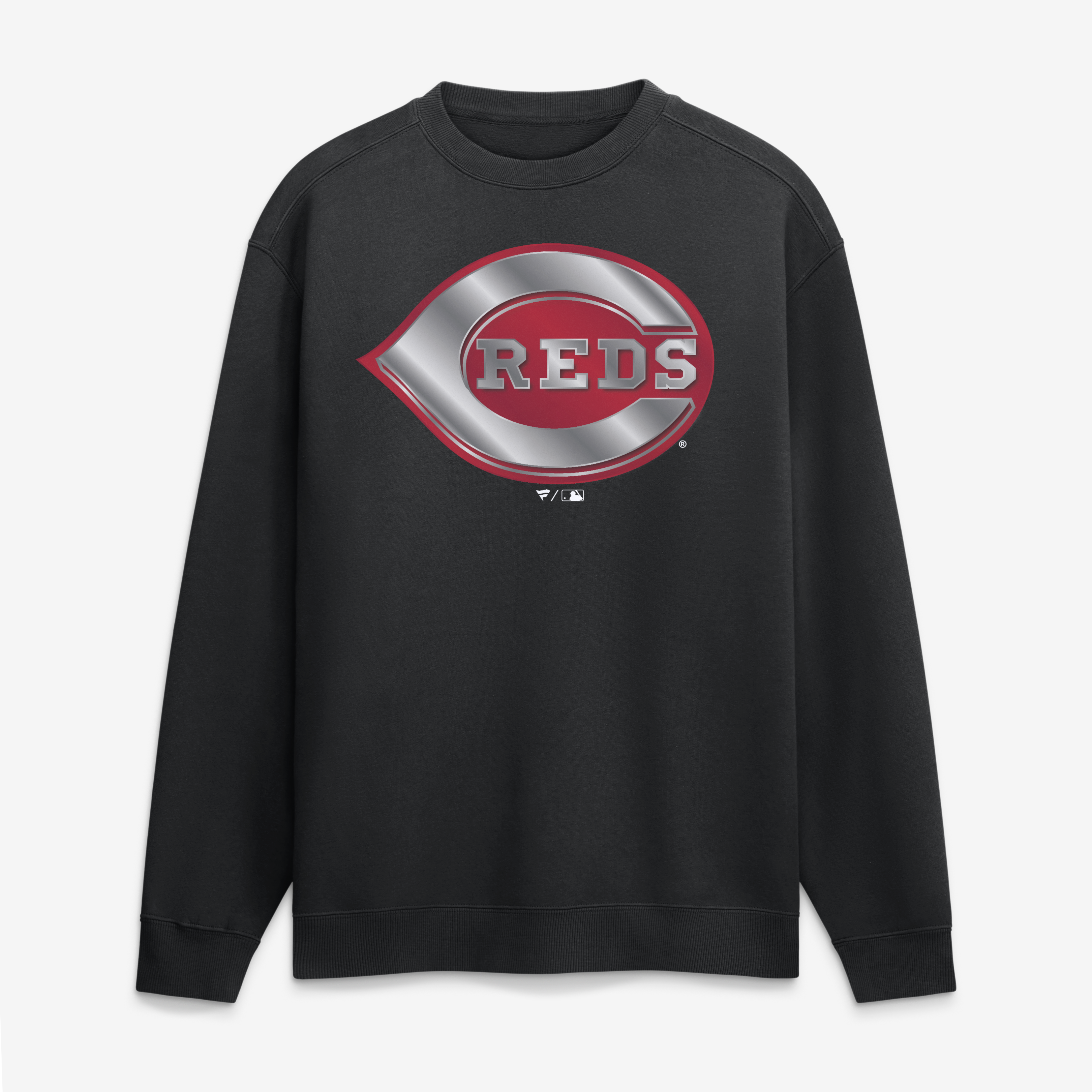 Men's Black Cincinnati Reds  Metallic Mascot Sweatshirt