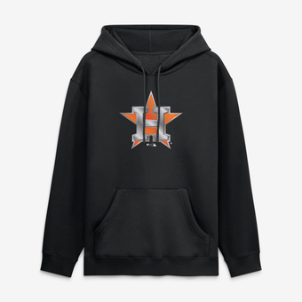 Men's Black Houston Astros  Metallic Mascot Hoodie