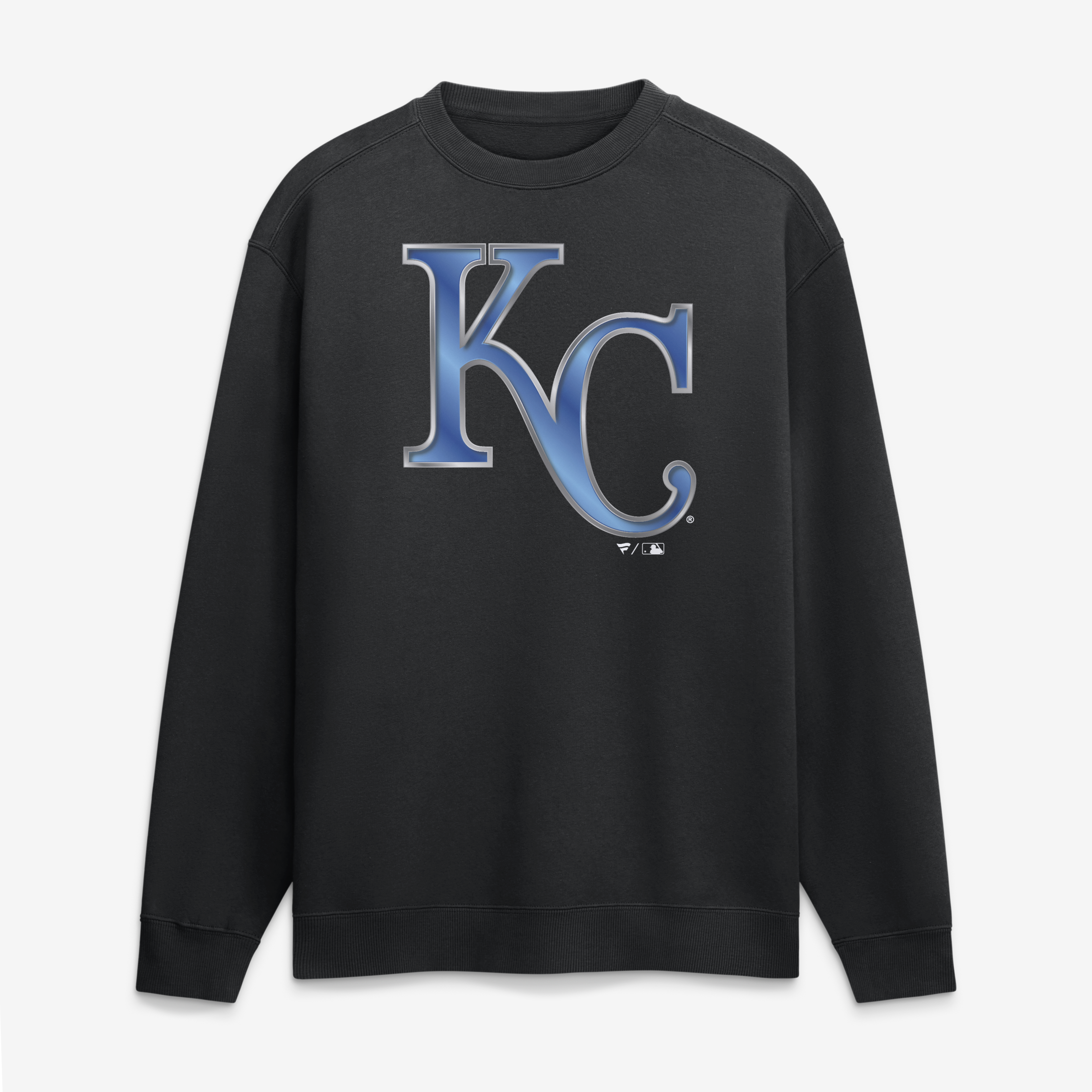Men's Black Kansas City Royals  Metallic Mascot Sweatshirt