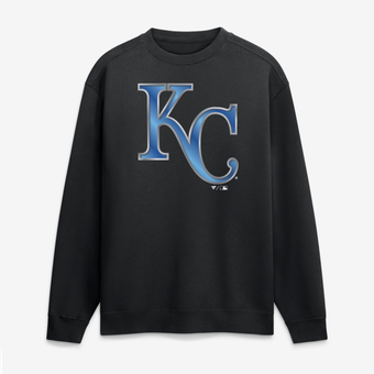Men's Black Kansas City Royals  Metallic Mascot Sweatshirt