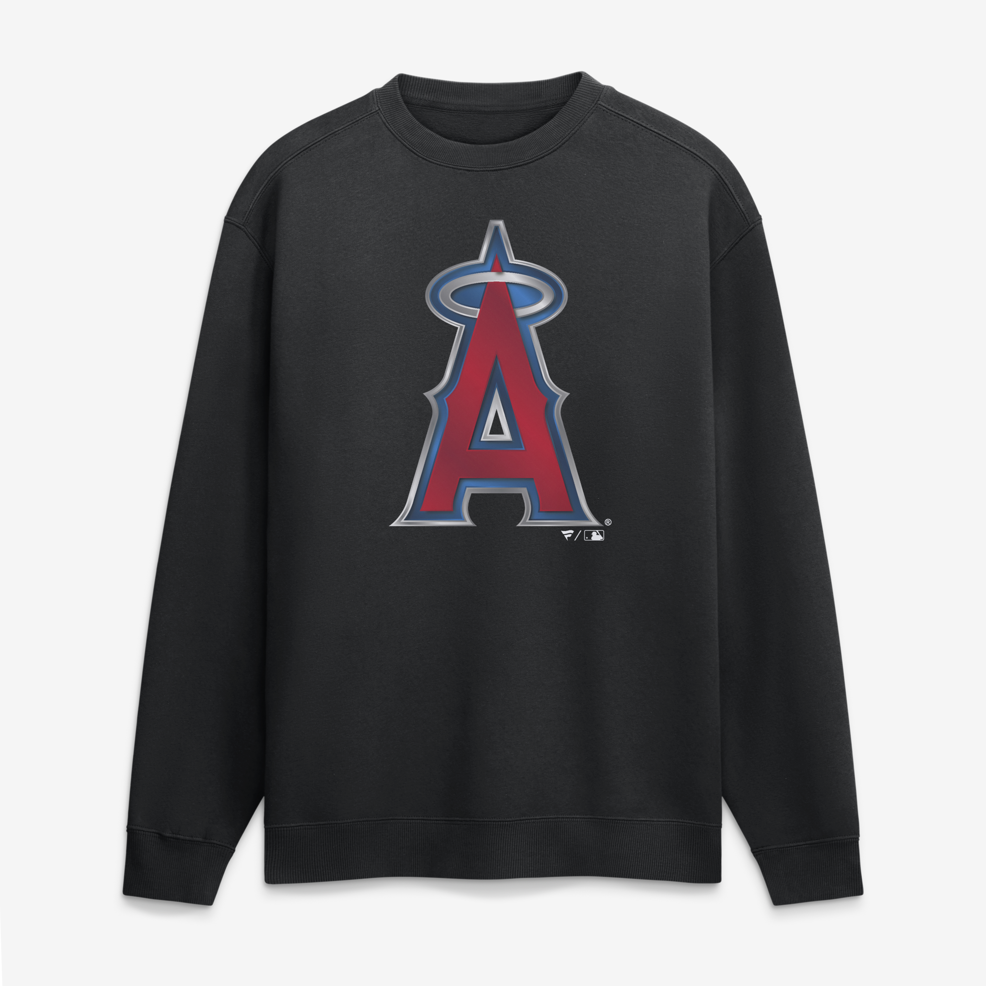Men's Black Los Angeles Angels  Metallic Mascot Sweatshirt