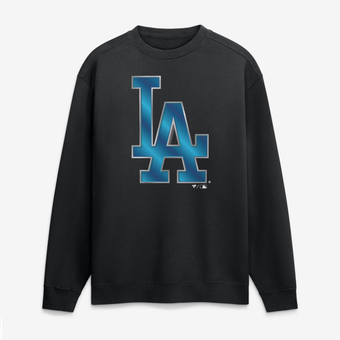 Men's Black Los Angeles Dodgers  Metallic Mascot Sweatshirt