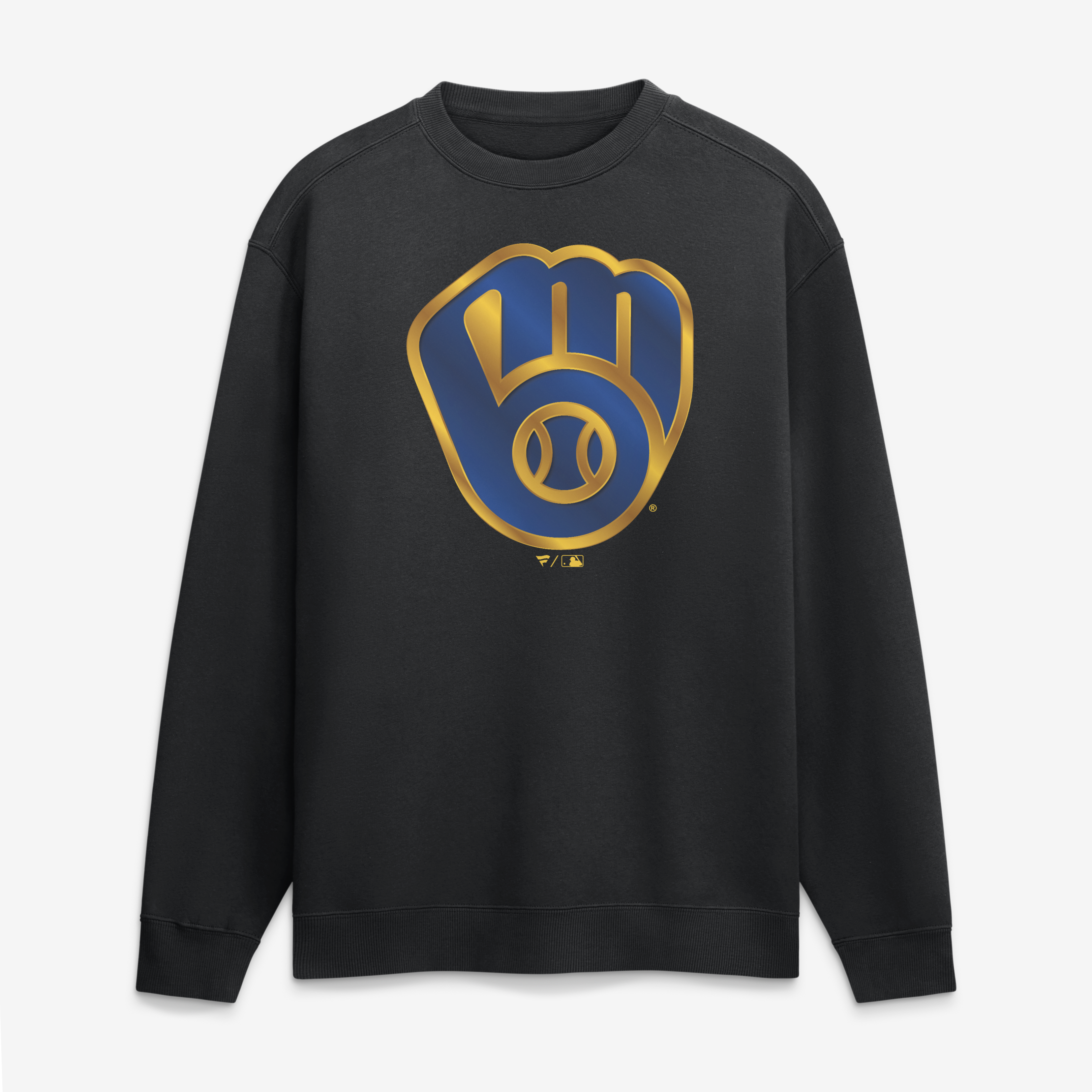 Men's Black Milwaukee Brewers  Metallic Mascot Sweatshirt