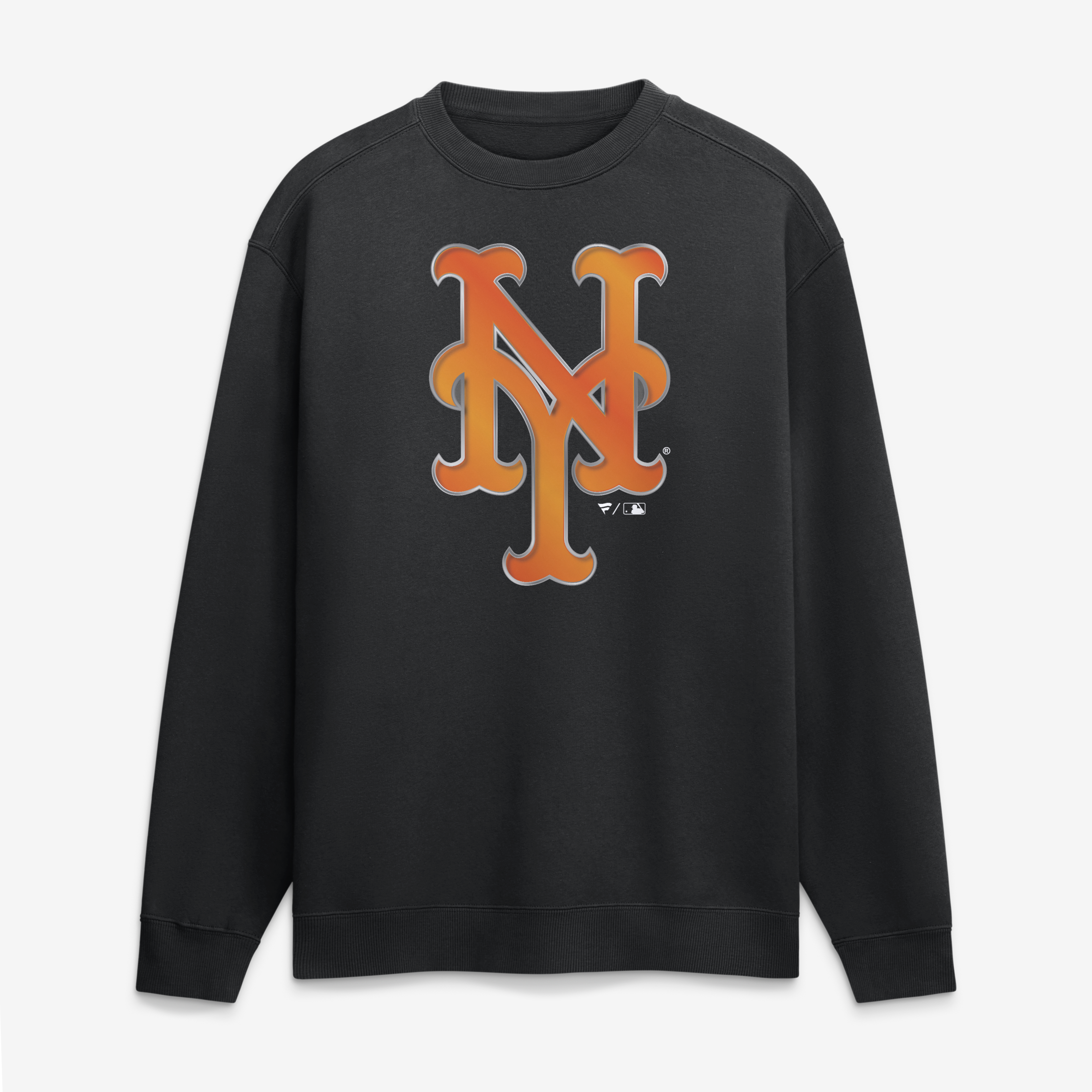 Men's Black New York Mets  Metallic Mascot Sweatshirt