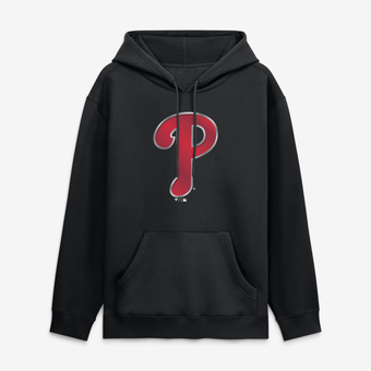 Men's Black Philadelphia Phillies  Metallic Mascot Hoodie