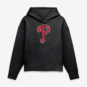 Women's Black Philadelphia Phillies Metallic Mascot Hoodie