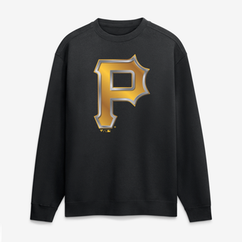 Men's Black Pittsburgh Pirates  Metallic Mascot Sweatshirt