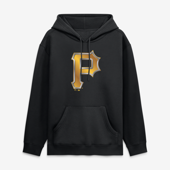 Men's Black Pittsburgh Pirates  Metallic Mascot Hoodie