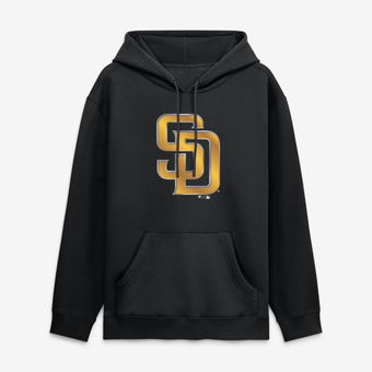 Men's Black San Diego Padres  Metallic Mascot Hoodie