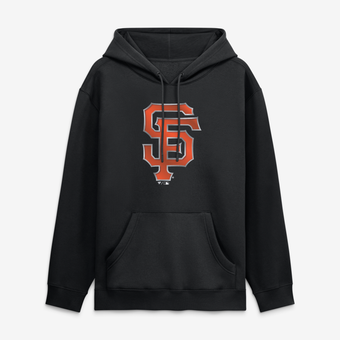 Men's Black San Francisco Giants  Metallic Mascot Hoodie