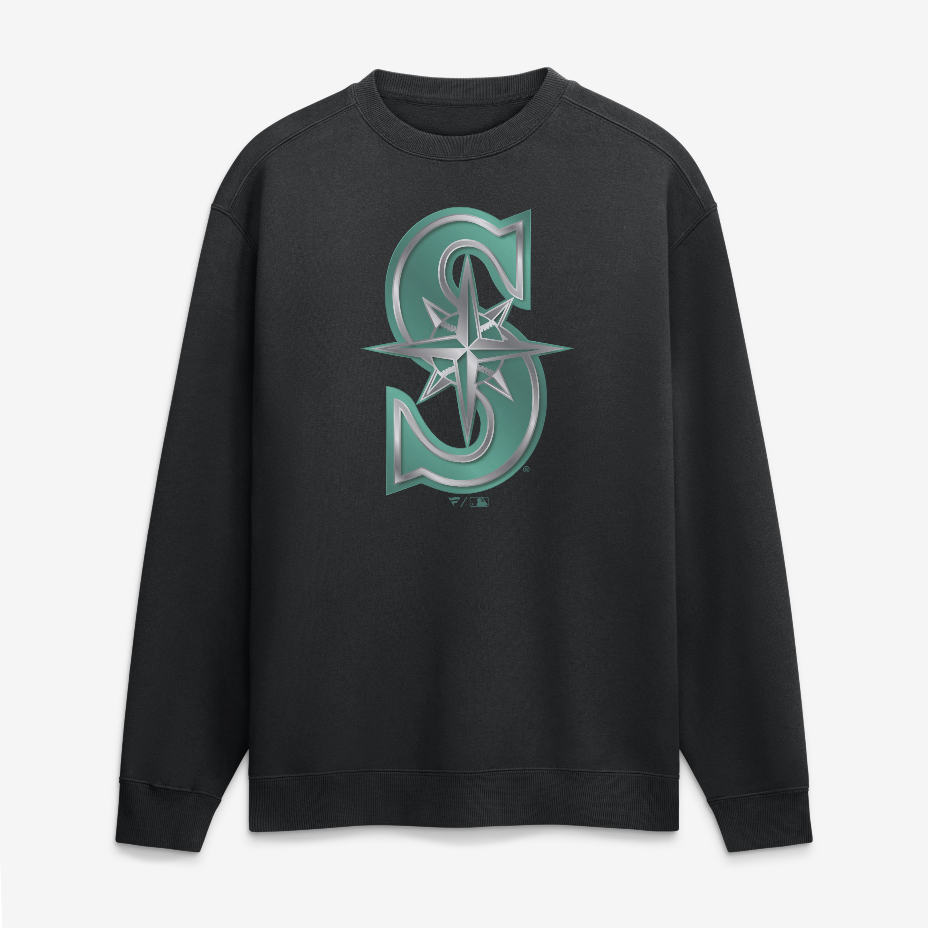 Men's Black Seattle Mariners  Metallic Mascot Sweatshirt