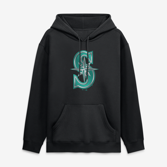 Men's Black Seattle Mariners  Metallic Mascot Hoodie