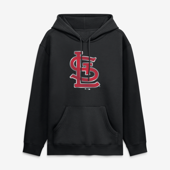 Men's Black St. Louis Cardinals  Metallic Mascot Hoodie