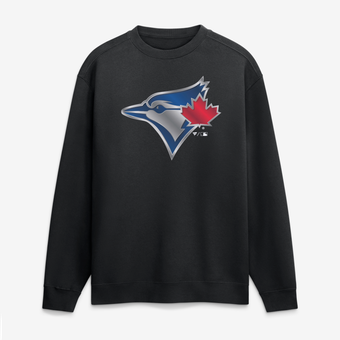 Men's Black Toronto Blue Jays  Metallic Mascot Sweatshirt