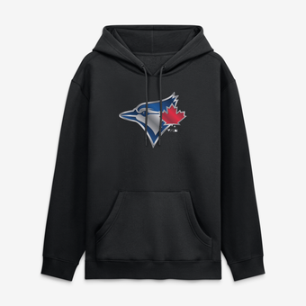 Men's Black Toronto Blue Jays  Metallic Mascot Hoodie
