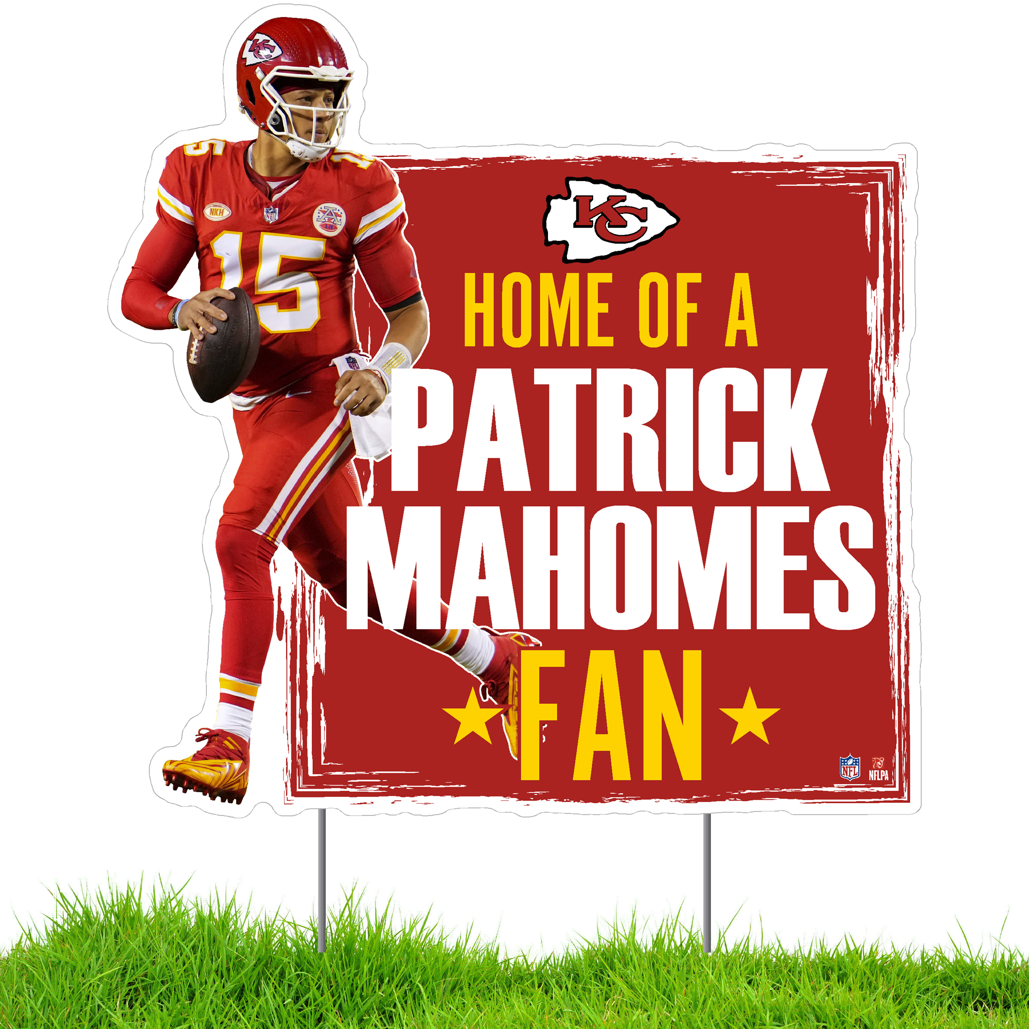 Patrick Mahomes Kansas City Chiefs 22" x 19" Player Lawn Sign
