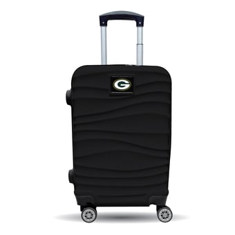 MOJO Green Bay Packers Black Color Blitz Carry-On Hardcase Spinner Luggage