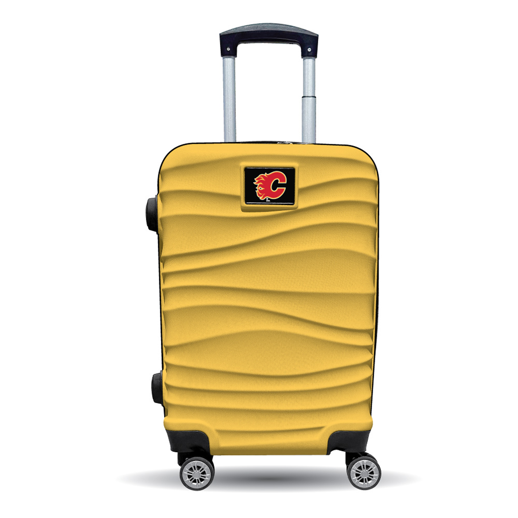 MOJO Calgary Flames Yellow Color Blitz Carry-On Hardcase Spinner Luggage