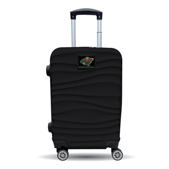 MOJO Minnesota Wild Black Color Blitz Carry-On Hardcase Spinner Luggage