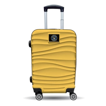 MOJO Milwaukee Brewers Yellow Color Blitz Carry-On Hardcase Spinner Luggage
