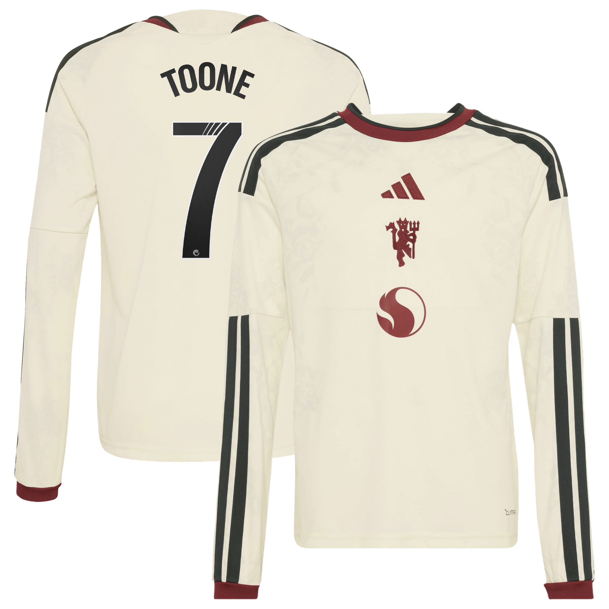 Maillot Third Manchester United adidas WSL 2026-27 - Manches Longues - Enfant avec flocage Toone 7