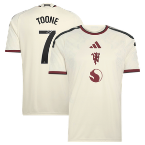 Maillot Third Manchester United adidas WSL 2026-27 avec flocage Toone 7, vue 2