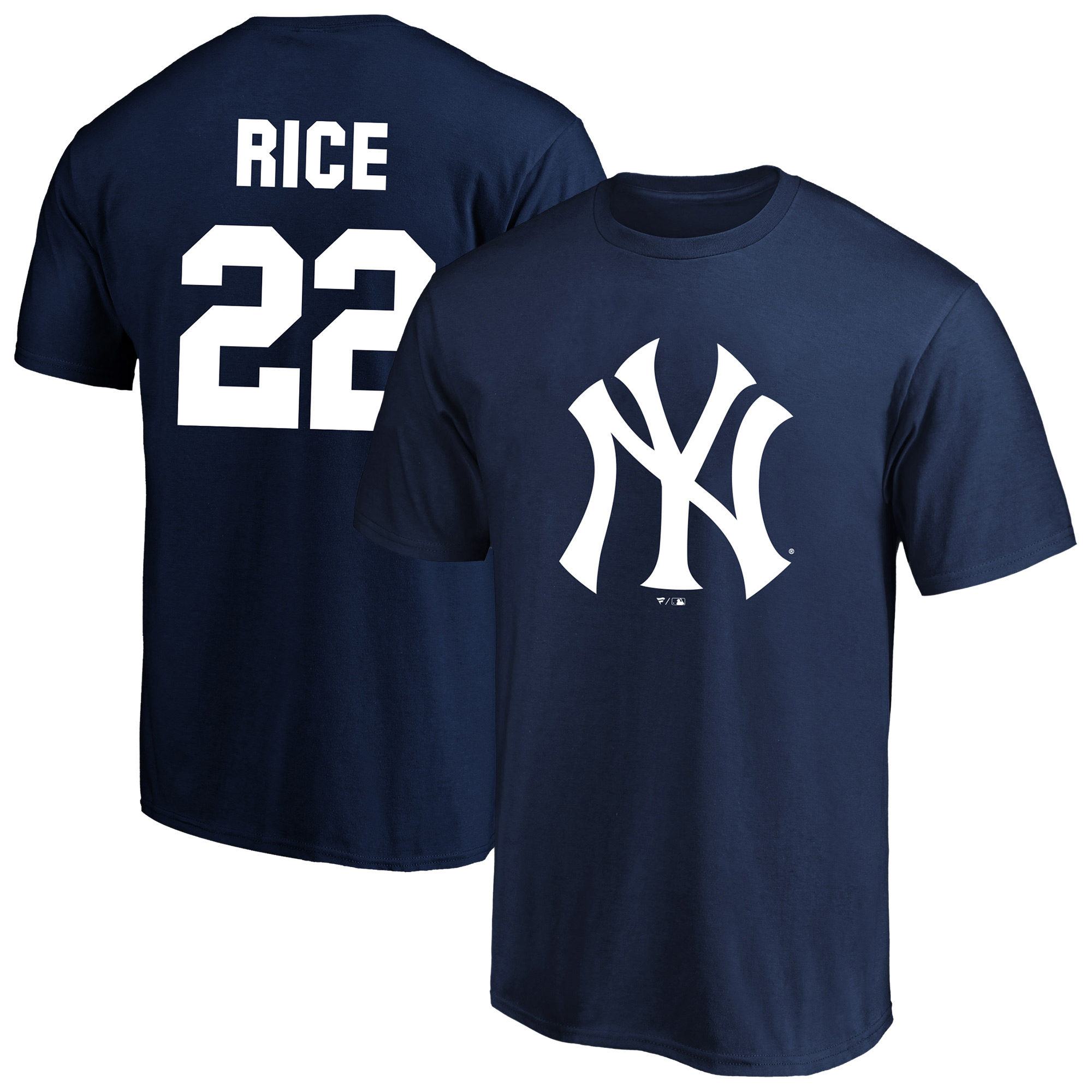 Men's Fanatics Ben Rice Navy New York Yankees Big & Tall Name & Number T-Shirt
