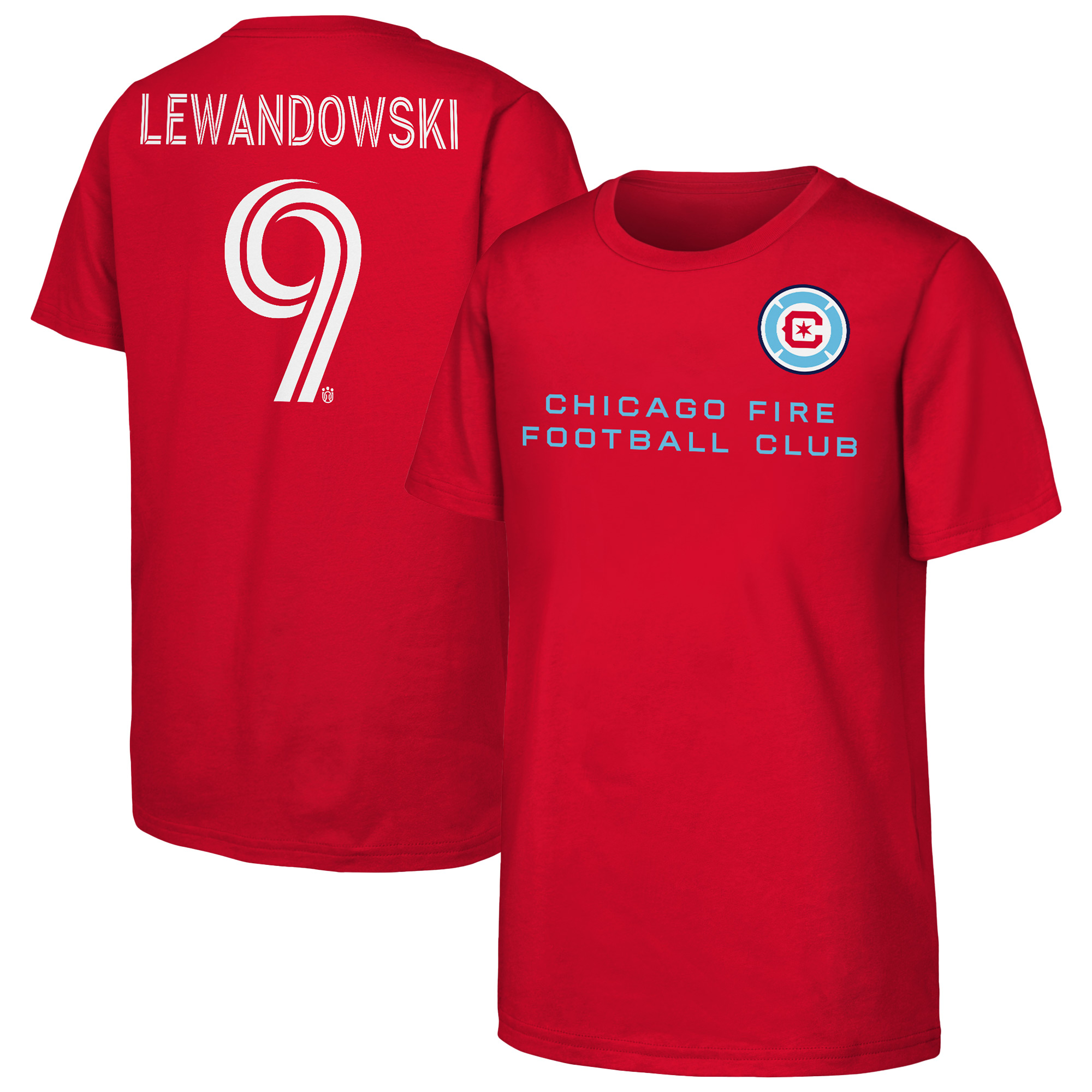 Youth Outerstuff Robert Lewandowski Red Chicago Fire Name & Number T-Shirt