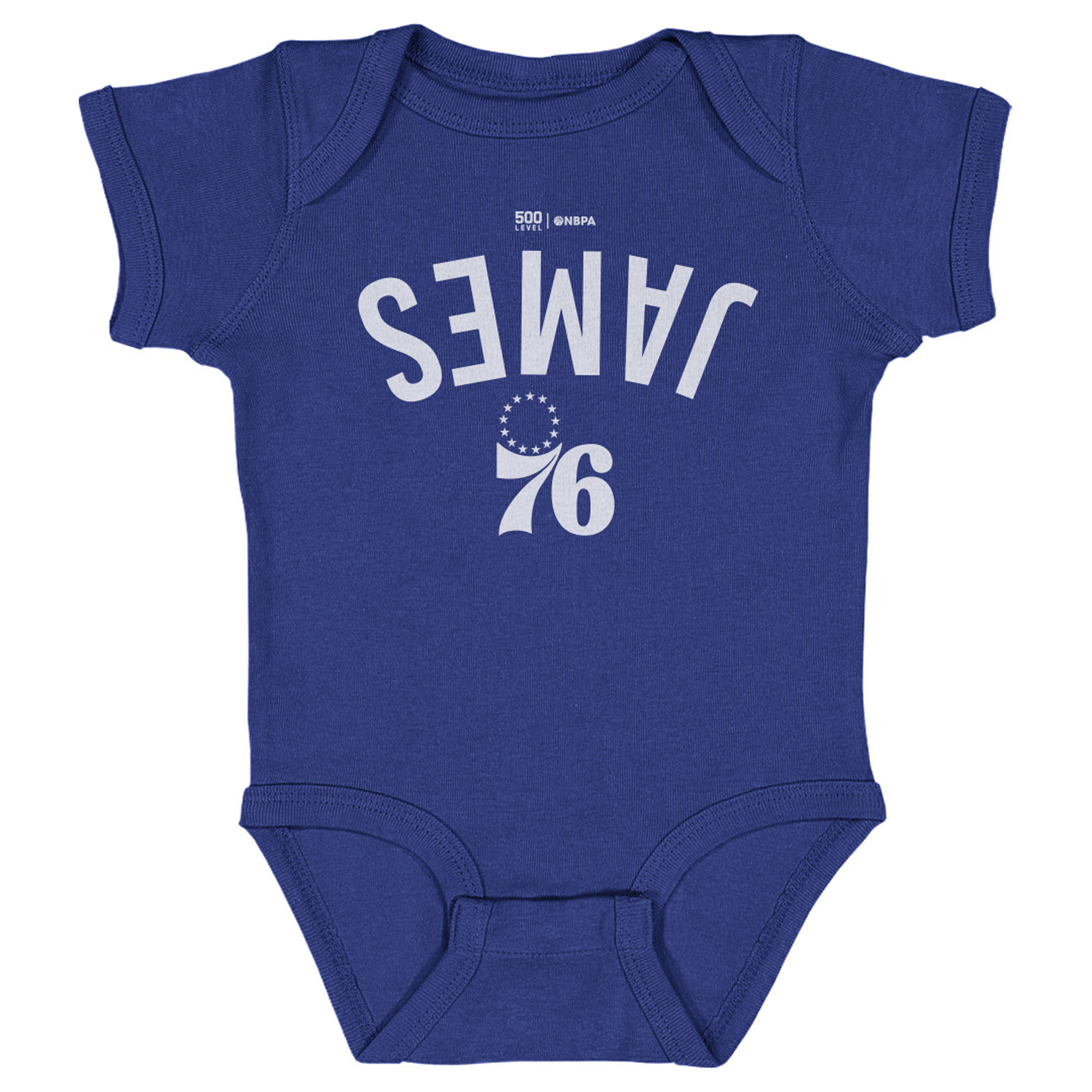 Infant 500 Level LeBron James Royal Philadelphia 76ers Invert Bodysuit