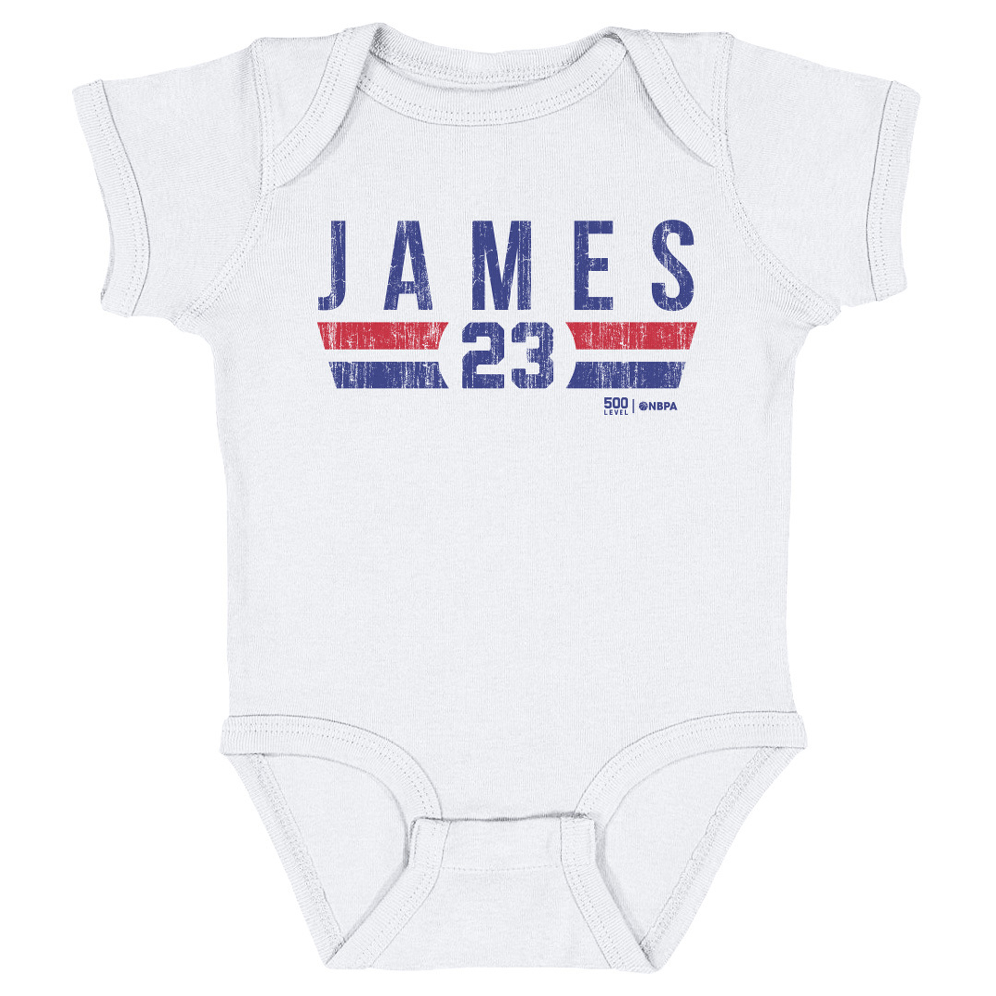 Infant 500 Level LeBron James White Font Bodysuit