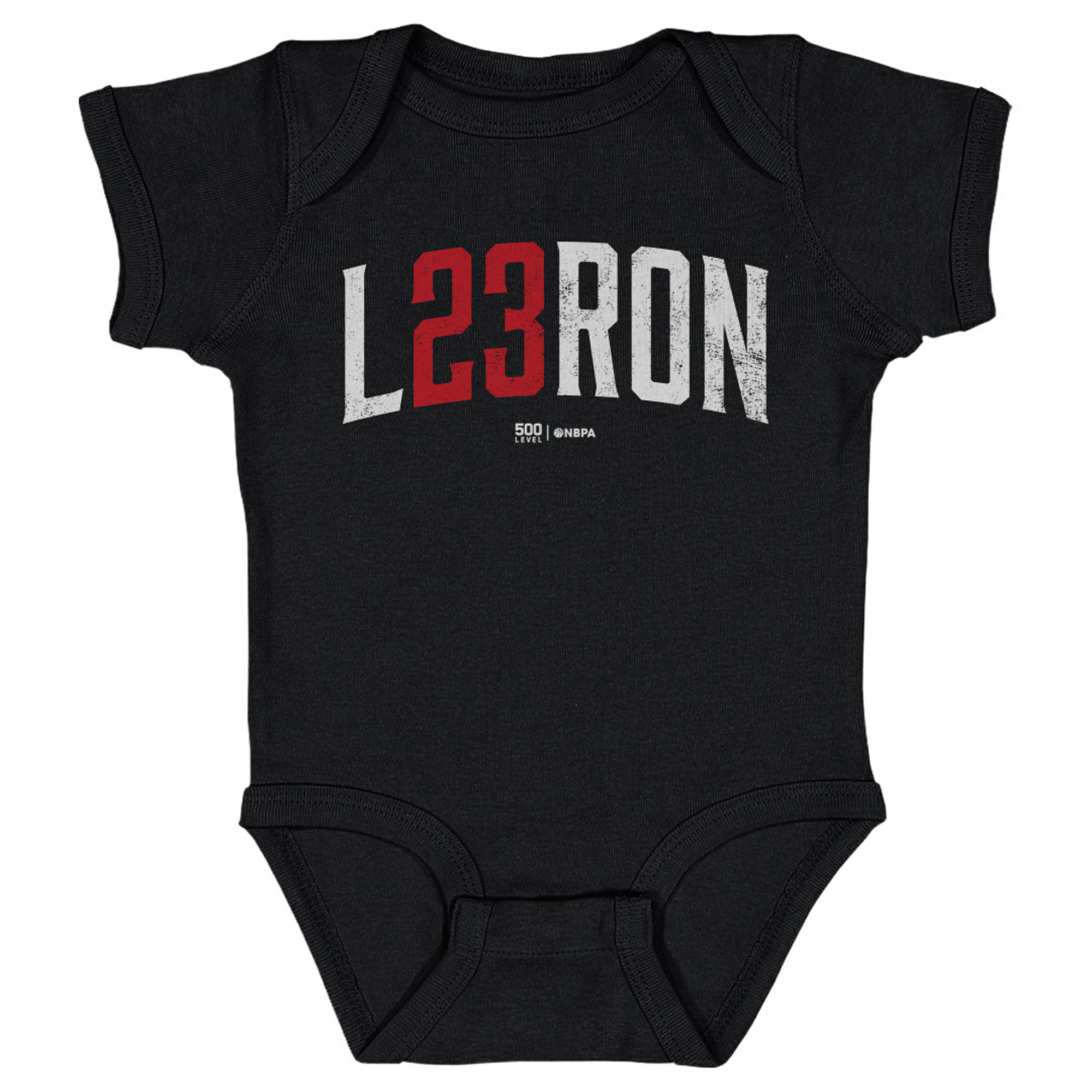 Infant 500 Level LeBron James Black Name & Number Bodysuit