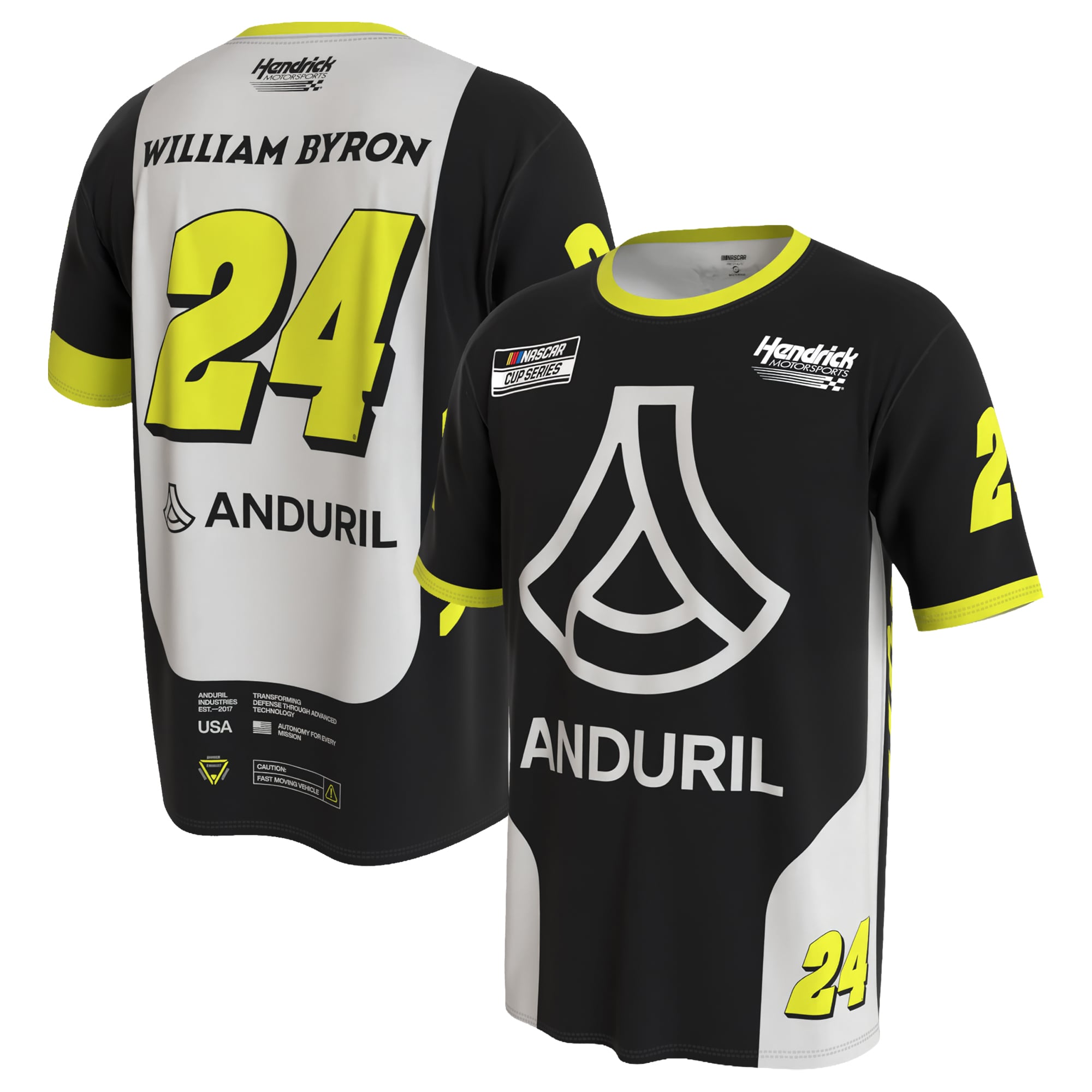 Men’s ProSphere Black William Byron Anduril T-Shirt Men’s ProSphere Black William Byron Anduril T-Shirt