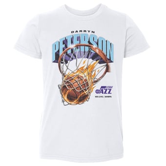 Toddler 500 Level Darryn Peterson White Utah Jazz On Fire T-Shirt