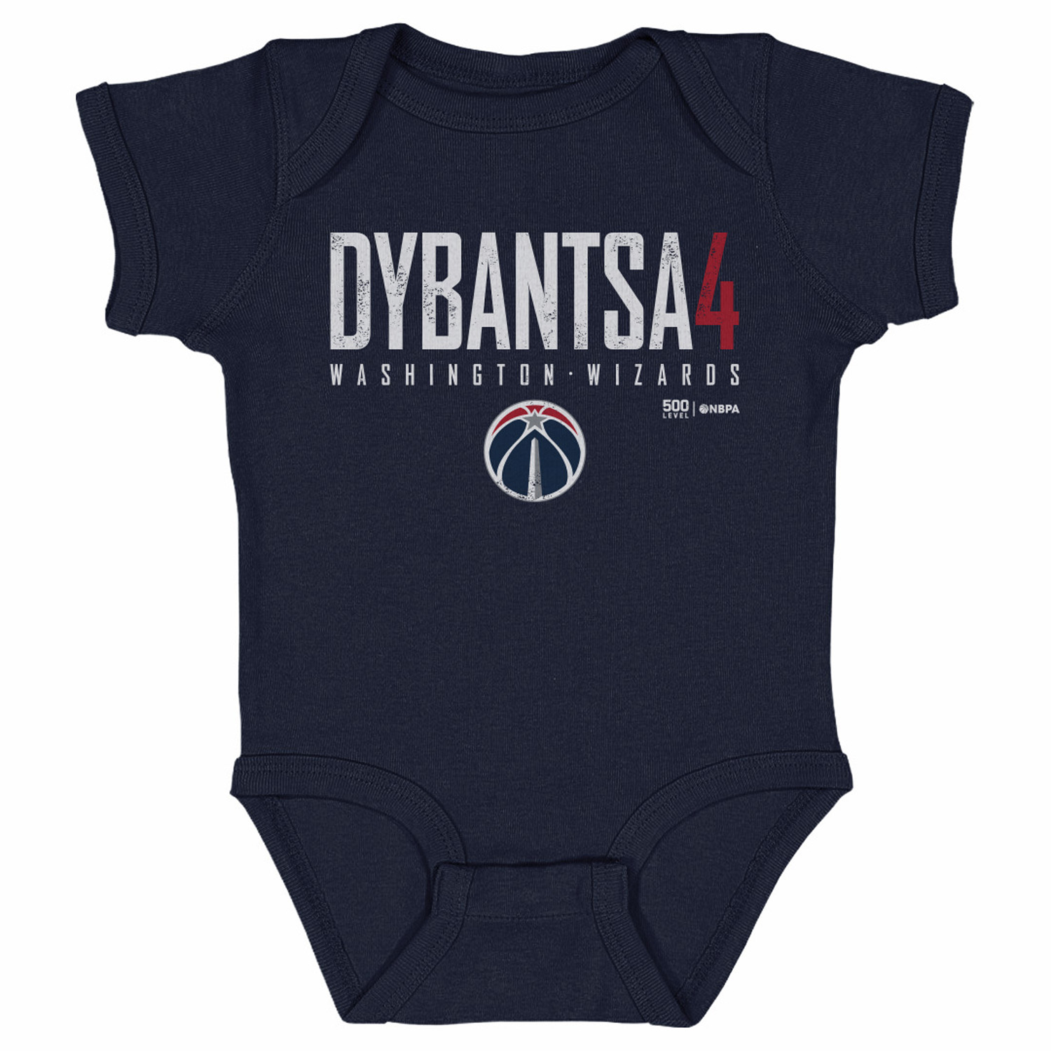 Infant 500 Level AJ Dybantsa Navy Washington Wizards Elite Bodysuit