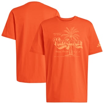 Men's adidas  Orange Miami Hurricanes Retro Fresh T-Shirt
