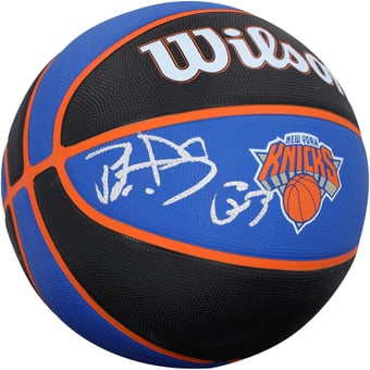 Patrick Ewing New York Knicks Autographed Wilson Black/Blue Team Tribute Basketball