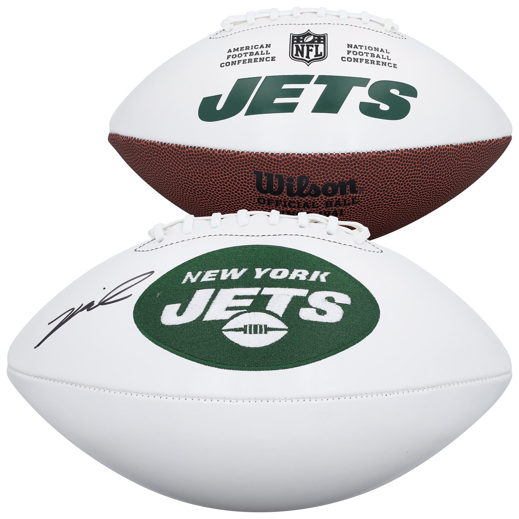 Kenyon Sadiq New York Jets Autographed Wilson White Panel Football