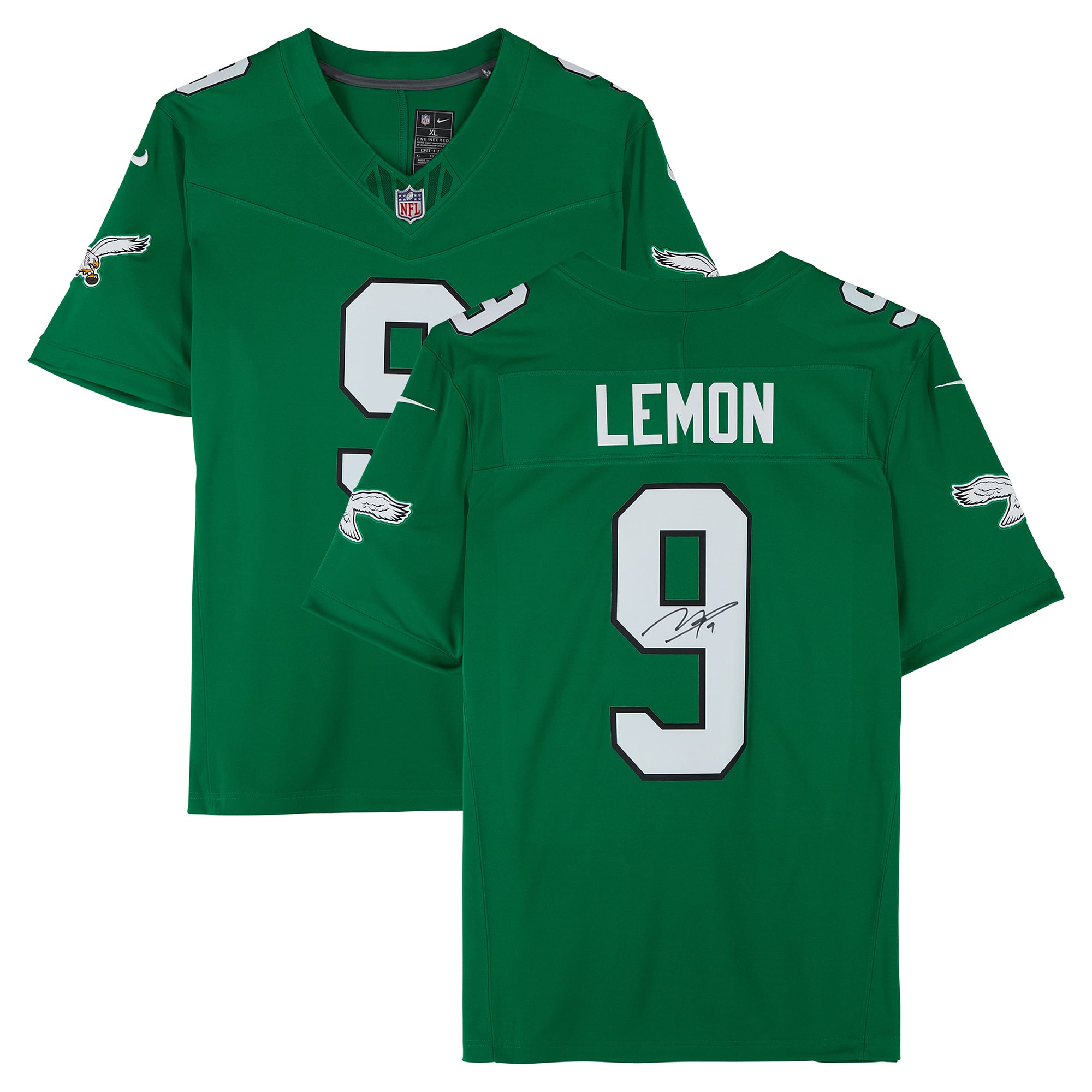 Makai Lemon Philadelphia Eagles Autographed Kelly Green Nike Vapor Fuse Limited Jersey