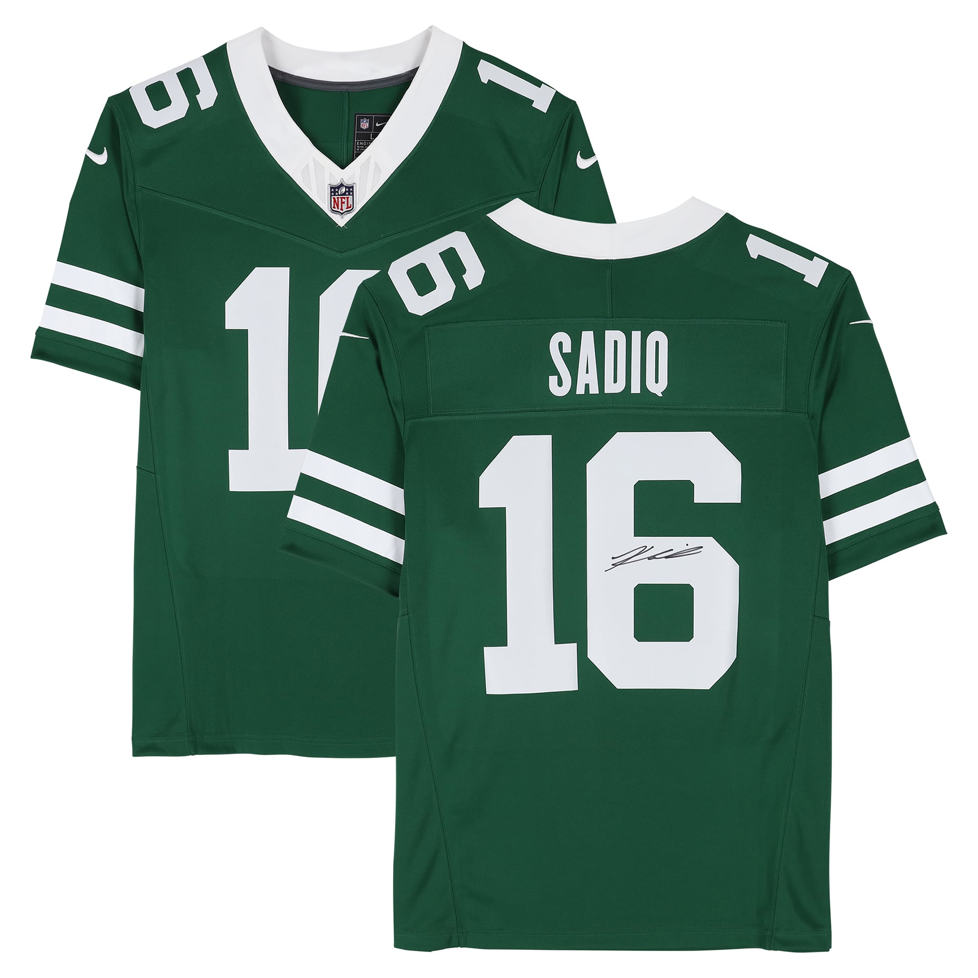 Kenyon Sadiq New York Jets Autographed Green Nike Vapor Fuse Limited Jersey
