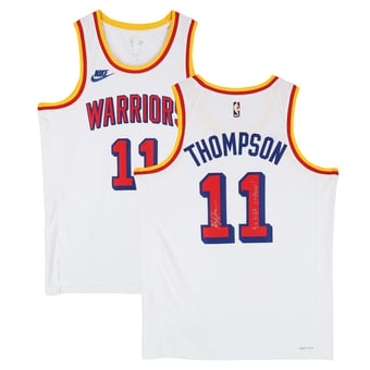 "Klay Thompson Golden State Warriors Autographed White Nike Association Swingman Jersey with ""4X Champ"" Inscription"